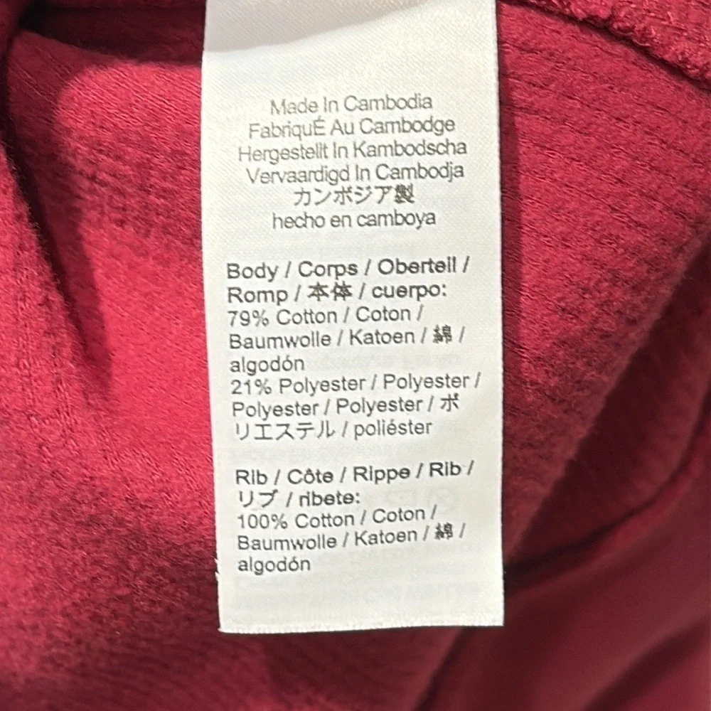 J Crew Brushed Waffle Knit Half Zip Pullover M